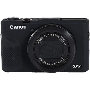 G7XIII Silicone Case, TUYUNG Camera Housing Shell Case Protective Cover, Compatible with Canon PowerShot G7X G7 X Mark III Digital Cameras, Black
