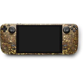 MightySkins Glossy Glitter Skin Compatible with Valve Steam Deck - Gold Dazzle | Protective, Durable High-Gloss Glitter Finish | Easy to Apply, Remove, and Change Styles | Made in The USA
