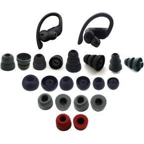 Zotech Replacement Foam Earphone Earbud Tips for Powerbeats Pro, 10 Pairs, Premium Memory Foam & Silicone