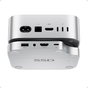 Mac Mini M4 Hub Stand with M.2 SSD Enclosure, 9-in-1 Mac Mini M4 Dock Mount with HDMI 4K 60Hz, 3 x USB A 2.0, SD/TF 3.0, 3.5mm Audio/Mic, USB C Hub Accesorios for Mac Mini 2024 M4 Pro