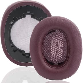 Live 500 BT Ear Pads Replacement Ear Cushions Compatible with JBL Live 500BT Wireless Over-Ear Headphones Comfort Protein Leather Noise Isolation Memory Foam Earmuffs Earpads Ear Cups Cover (Red)