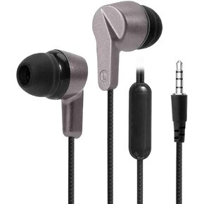 UrbanX R2 Wired in-Ear Headphones with Mic for Samsung Galaxy Tab A7 Lite / A8 10.5 / s6 Lite / A7 10.4 / with Tangle-Free Cord, Noise Isolating Earphones, Deep Bass, in-Ear Bud Silicone Tips