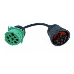 YPP Gray 9Pin Type1 J1939 Port to New Green 9pin Type2 J1939 Port Cable Turn 9p Type1 to 9p Type2