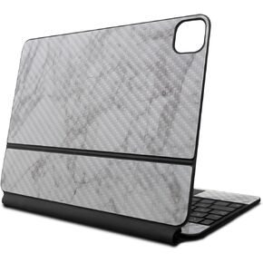 تتوافق الألياف الكربونية للجلد مع لوحة مفاتيح Apple Magic لـ iPad Air 11 بوصة (M2) 2024 - Frost Marble - Premium 3M Vinyl Drett Scar -leval - من السهل تطبيق | مصنوع في الولايات المتحدة الأمريكية من قبل Mayyskins