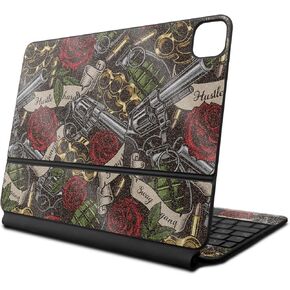 Glossy Glitter Skin Compatible with Apple Magic Keyboard for iPad Air 11-inch (M2) 2024 - Gangster Life - Premium 3M Vinyl Protective Decal Cover - Easy to Apply | Crafted in The USA by MightySkins