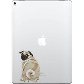FINCIBO 5 x 5 inch Pug Dog Removable Vinyl Decal Stickers for iPad MacBook Laptop (Or Any Flat Surface)