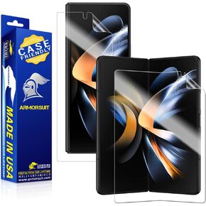 [2+2 Pack] ArmorSuit MilitaryShield Screen Protector Designed for Samsung Galaxy Z Fold 4 5G Case Friendly HD Clear Film - Made in USA