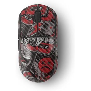 MightySkins Skin Compatible with Logitech G Pro Wireless Gaming Mouse - Red Hip Hop | Protective, Durable, and Unique Vinyl Decal wrap Cover | Easy to Apply, Remove, and Change Styles