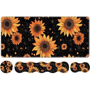 Keyboard Wrist Rest Set,Memory Foam Wrist Support Mouse Pad,31.5"x11.8" Desk Mat for Comfortable Typing & Pain Relief,Non-Slip Base for Office & Home Use - Black Bookshelf