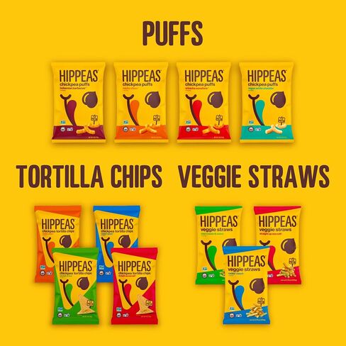 Hippeas Chickpea Puffs, Bold & Spicy Variety Pack: Barbecue, Sriracha, 0.8 Ounce (Pack of 18), 3g Protein, 2g Fiber, Vegan, Gluten-Free, Crunchy, Plant Protein Snacks in Saudi Arabia