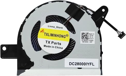مروحة تبريد وحدة المعالجة المركزية الجديدة المتوافقة لـ Dell Precision 5580 5590 3520 3530 M3520 M3530 09VK27 FAN FJ6M DFS501105PQ0TEP DC28000IFL DC5V 0.5A (يرجى تأكيد الصورة) in Kuwait