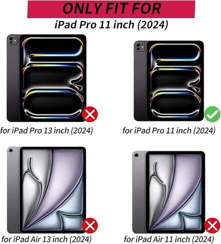 بالنسبة إلى IPAD Pro 11 Inch Case 2024 (M4) 360 ، فإن الدقة التناوب ، غطاء ذكي مع Auto Wake/Sleep Case لـ iPad Pro 11 Inch 5th Generation 2024 - Floral Flower in Kuwait