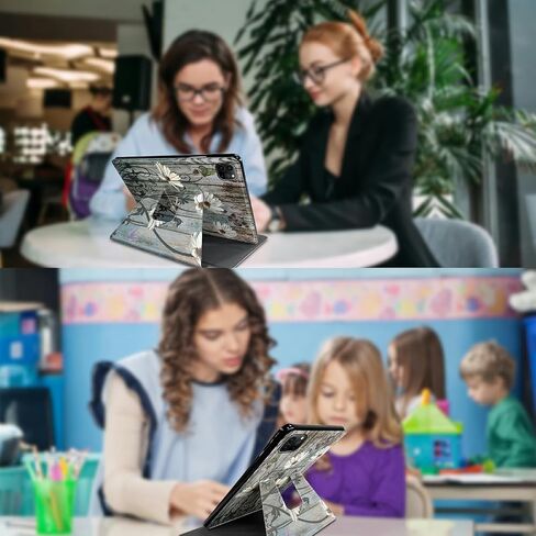 بالنسبة إلى IPAD Pro 11 Inch Case 2024 (M4) 360 ، فإن الدقة التناوب ، غطاء ذكي مع Auto Wake/Sleep Case لـ iPad Pro 11 Inch 5th Generation 2024 - Floral Flower in Kuwait