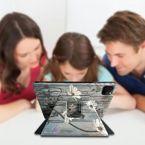 بالنسبة إلى IPAD Pro 11 Inch Case 2024 (M4) 360 ، فإن الدقة التناوب ، غطاء ذكي مع Auto Wake/Sleep Case لـ iPad Pro 11 Inch 5th Generation 2024 - Floral Flower in Kuwait