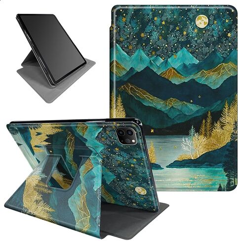 بالنسبة إلى IPAD Pro 11 Inch Case 2024 (M4) 360 ، فإن الدقة التناوب ، غطاء ذكي مع Auto Wake/Sleep Case لـ iPad Pro 11 Inch 5th Generation 2024 - Floral Flower in Kuwait