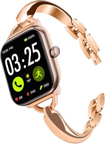 Lysandra متوافق مع Spade & Co Health Smartwatch 4 ، معصم معصم رائع من الفولاذ المقاوم للصدأ ، وحزام بديل أنيق متوافق مع Spade & Co Health Smartwatch 4 / 22mm Lug Watch in Kuwait