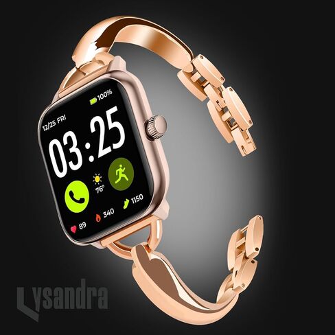 Lysandra متوافق مع Spade & Co Health Smartwatch 4 ، معصم معصم رائع من الفولاذ المقاوم للصدأ ، وحزام بديل أنيق متوافق مع Spade & Co Health Smartwatch 4 / 22mm Lug Watch in Kuwait