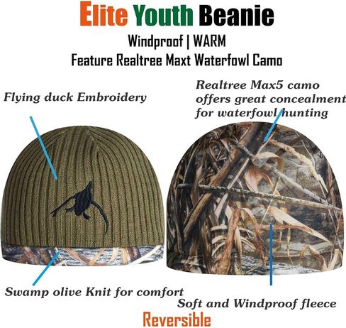 Edtrek Kids Tech Tech Beanie Hat - Boys Boys Girls Fleece Winter Winter Country Beanie in Kuwait