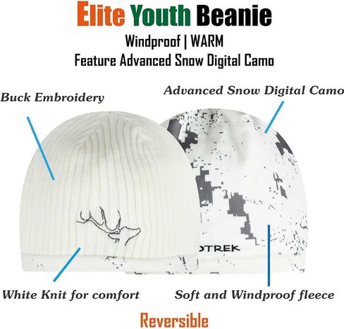 Edtrek Kids Tech Tech Beanie Hat - Boys Boys Girls Fleece Winter Winter Country Beanie in Kuwait