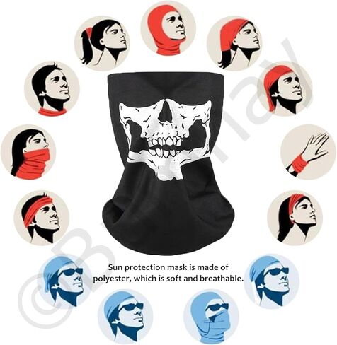 Fishing Hat for Men Women, UV Sun Protection Face Mask Cooling Arm Sleeves Neck Gaiter Wide Brim Hat with Face Cover and Neck Flap Khaki in Kuwait