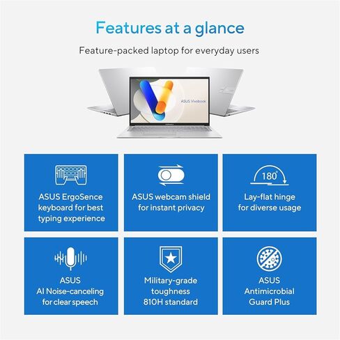 ASUS Vivobook 17 inch Laptop - Intel Core 5 120U Beat AMD Ryzen 7 5700U - Backlit Keyboard - Windows 11 Pro -17.3 Large Screen FHD - 40GB RAM -1TB SSD -Computadora Portátil -Wi-Fi 6-2024 in Kuwait