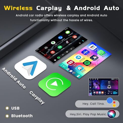 4+64g inefala لـ Honda Pilot 2006-2008 Android Car Radio Stereo مع Carplay Android Auto ، شاشة لمس عالية الدقة 9 بوصة مع GPS wifi BT5.0 FM/RDS 32EQ SWC Camera Camera Camer in Kuwait