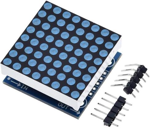 2Pack MAX7219 8x8 Dot Matrix Single Blue Light MCU Control LED Display Module for Arduino, Raspberry Pi with Dupont Cable in Saudi Arabia