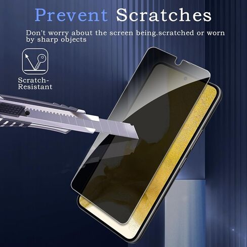 2 حزمة شاشة شاشة الخصوصية لـ Samsung Galaxy S22 Plus ، فيلم زجاجي مضاد للتجسس ، صلابة 9H ، حماية حافة الترقية ، التثبيت السهل ، خالية من الفقاعة ، ودية للحالة in Kuwait