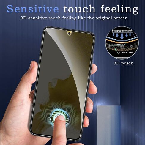 2 حزمة شاشة شاشة الخصوصية لـ Samsung Galaxy S22 Plus ، فيلم زجاجي مضاد للتجسس ، صلابة 9H ، حماية حافة الترقية ، التثبيت السهل ، خالية من الفقاعة ، ودية للحالة in Kuwait