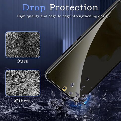 2 حزمة شاشة شاشة الخصوصية لـ Samsung Galaxy S22 Plus ، فيلم زجاجي مضاد للتجسس ، صلابة 9H ، حماية حافة الترقية ، التثبيت السهل ، خالية من الفقاعة ، ودية للحالة in Kuwait