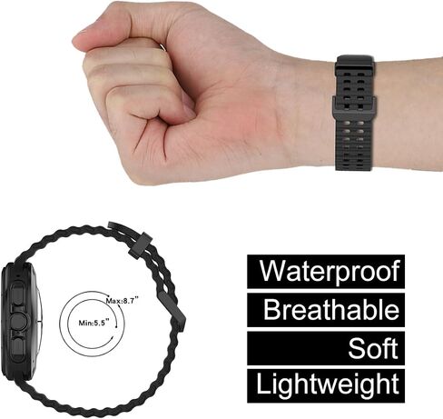YEEJOK Compatible for Samsung Galaxy Watch Ultra Bands 47mm, Soft Breathable Sport Silicone + Leather Watch Straps Replacement for 2024 Galaxy Watch 7 Ultra Bands No Gap Men Women in Kuwait