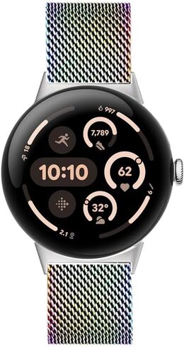 Compatible for Google Pixel Watch 3 45mm Band, Stainless Steel Metal Strap Adjustable Replacement, Men Women Mesh Loop Magnetic Wristband for Google Pixel Watch 3 45mm 2024 in Saudi Arabia