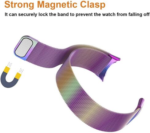 Compatible for Google Pixel Watch 3 45mm Band, Stainless Steel Metal Strap Adjustable Replacement, Men Women Mesh Loop Magnetic Wristband for Google Pixel Watch 3 45mm 2024 in Saudi Arabia