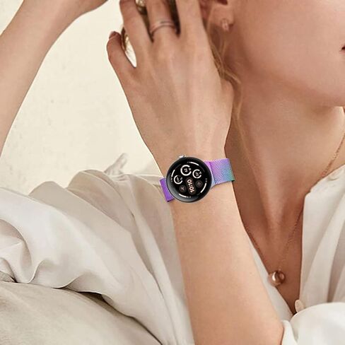 Compatible for Google Pixel Watch 3 45mm Band, Stainless Steel Metal Strap Adjustable Replacement, Men Women Mesh Loop Magnetic Wristband for Google Pixel Watch 3 45mm 2024 in Saudi Arabia