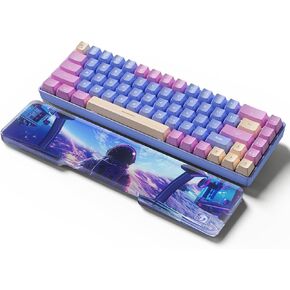 Acrylic Gaming Keyboard Wrist Rest Pad,Clear Wrist Rest for Computer Keyboard,Office,PC Gaming,Laptop,Mac,Comfortable,Lightweight,Ergonomic for Easy Typing Pain Relief-Length