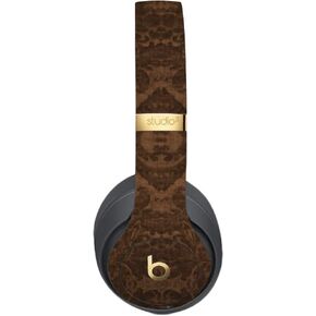 MightySkins Skin Compatible with Beats Studio 3 Wireless - Brown Linen | Protective, Durable, and Unique Vinyl Decal wrap Cover | Easy to Apply, Remove, and Change Styles | Made in The USA
