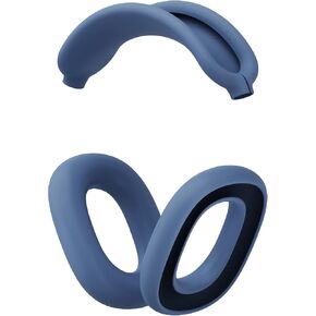 Tucana Silicon Cases Compatible for AirPods Max, Overhead Cover + Earcup Cover (Blue)