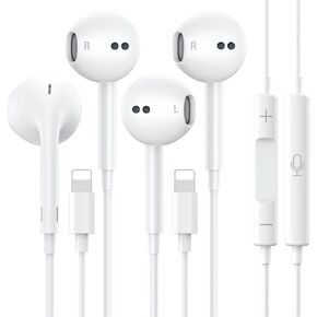 2 Packs - for iPhone Headphones Wired Earbuds Earphones with Built-in Microphone & Volume Control Nosie Reduction [MFi Certified] Wired Headphones for iPhone 14/13/12/11/Pro/Pro Max/SE/iPad/XR/XS/X