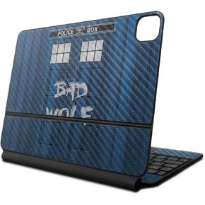 Carbon Fiber Skin Compatible With Apple Magic Keyboard for iPad Air 11-inch (M2) 2024 - Time Lord Box - Premium 3M Vinyl Protective Wrap Decal Cover - Easy To Apply | Crafted in the USA by MightySkins