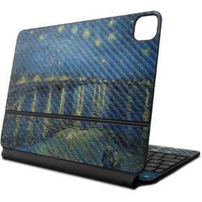 Carbon Fiber Skin Compatible with Apple Magic Keyboard for iPad Air 11-inch (M2) 2024 - Over The Rhone - Premium 3M Vinyl Protective Decal Cover - Easy to Apply | Crafted in The USA by MightySkins