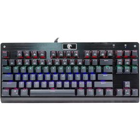 Granvela e-yooso Z-77 لوحة مفاتيح ميكانيكية | لوحة الألومنيوم | مفاتيح الأزرق الملموسة | قوس قزح LED الخلفية | N-Key Rollover | 87 مفتاح Tenkeyless | الساخنة قابلة للتبديل -سد in Kuwait