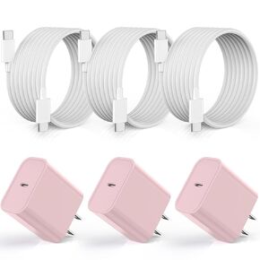 Fast Charger for iPhone 16 15, 3Pack USB C iPad Charger PD Fast Charger Block 6FT Long USB C to Type C iPhone 16 15 Charging Cable Cord for iPhone 16/16 Pro/Plus/15/15 Pro/Pro Max,iPad Pro 12.9/11inch