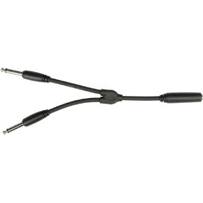 Pig Hog PYM214F 6-inch Y Cable Mono 1/4"(Female) to Dual Mono 1/4"(Male) Heavy Duty Molded Connectors PVC Exterior