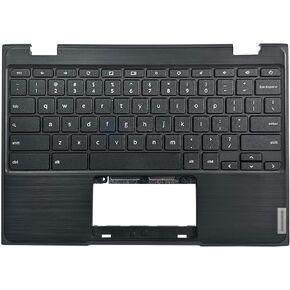 Laptop Palmrest Upper Case Top Cover with US Keyboard Assembly Replacement for Lenovo Chromebook 11 100e 2nd Gen AMD AST 82CD 5CB0Z21474