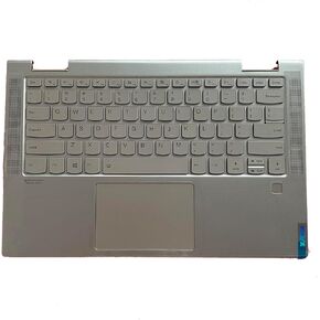 Replacement for Lenovo Yoga C740-14IML Laptop Upper Top Cover Case Palmrest Backlit Keyboard Touchpad Assembly Part 5CB0U43990 AM1FG000110 Sliver