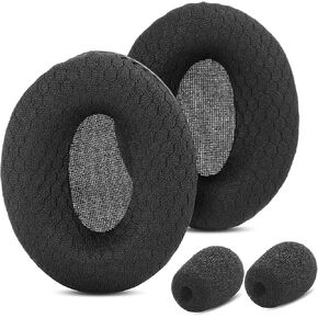 Replacement Earpads Cushion Compatible with Sennheiser PC 8.2 Chat/PC5.2 Chat/PC3.2 Chat Headphones Durable Ear Pads with Breathable Fabric Foam