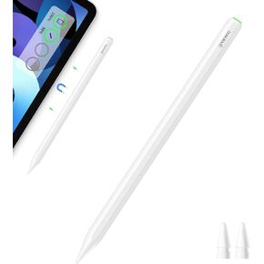 GD13 iPad Pencil 2nd Generation with Magnetic Wireless Charging,Stylus Pen for iPad with Tilt Palm Rejection for Apple iPad Pro (11/12.9 Inch),iPad Air 4th/5th Gen,iPad Mini 6th Gen,White