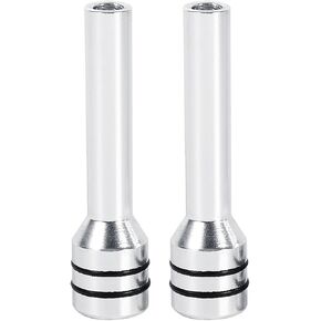 Majatou Car Door Lock Knob Covers, Door Lock Knob Pins, 2Pcs/set Universal Car Truck Aluminum Interior Door Lock Knob Pins Cover,Interior Door Lock Knob Pull Pins Cover (Red)(Silver)
