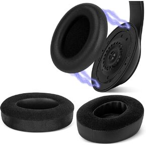 Geekria SNAP Ear Pads Replacement Kit for Beats Studio Pro Headphones, Magnetic Easy Switch Ear Cushions, Exchange Earpads in Seconds, Ear Cups Cover Repair Parts (Protein Leather+Velour, 2 Pairs)