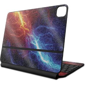 Glossy Glitter Skin Compatible with Apple Magic Keyboard for iPad Air 11-inch (M2) 2024 - Color Lightning - Premium 3M Vinyl Protective Decal Cover - Easy to Apply | Crafted in The USA by MightySkins